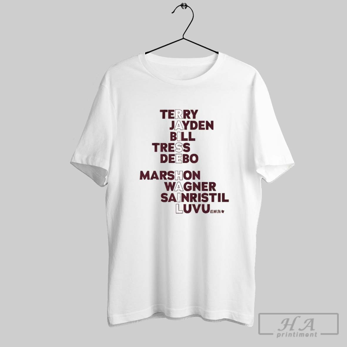Official Washington Commanders Terry Jayden Bill Tress Deebo Marshon Wagner Sainristil Luvu Raise Hail Names Tee Shirt