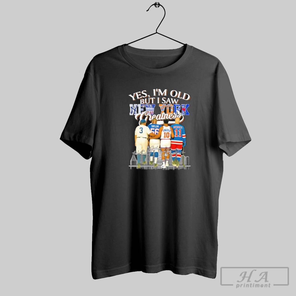 Official Yes Im Old But I Saw New York Sports Teams Greatness Legends Tee Shirt