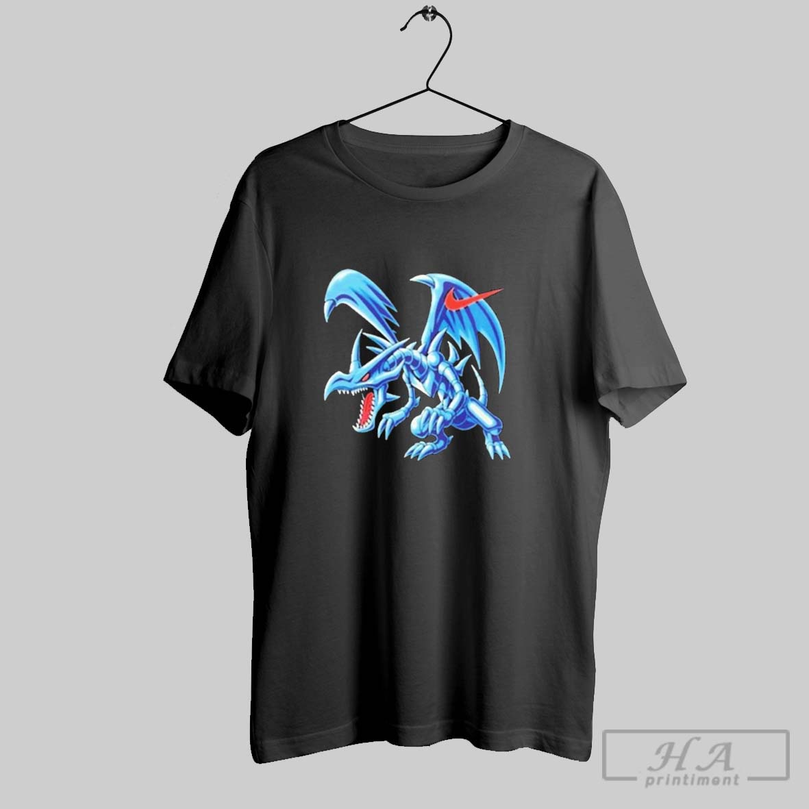 Official Yugioh Solo Swoosh Red Eyes Black Dragon Shirt