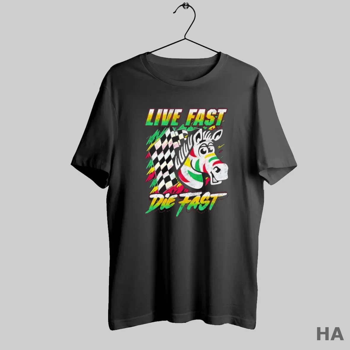 Official Zebra Live Fast Die Fas T Shirt