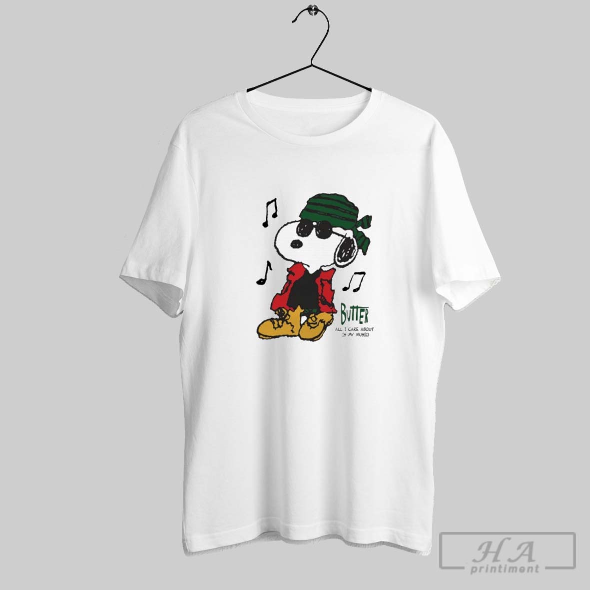 Official Snoopy The Peanuts Butter Goods All I Care About Is My Music