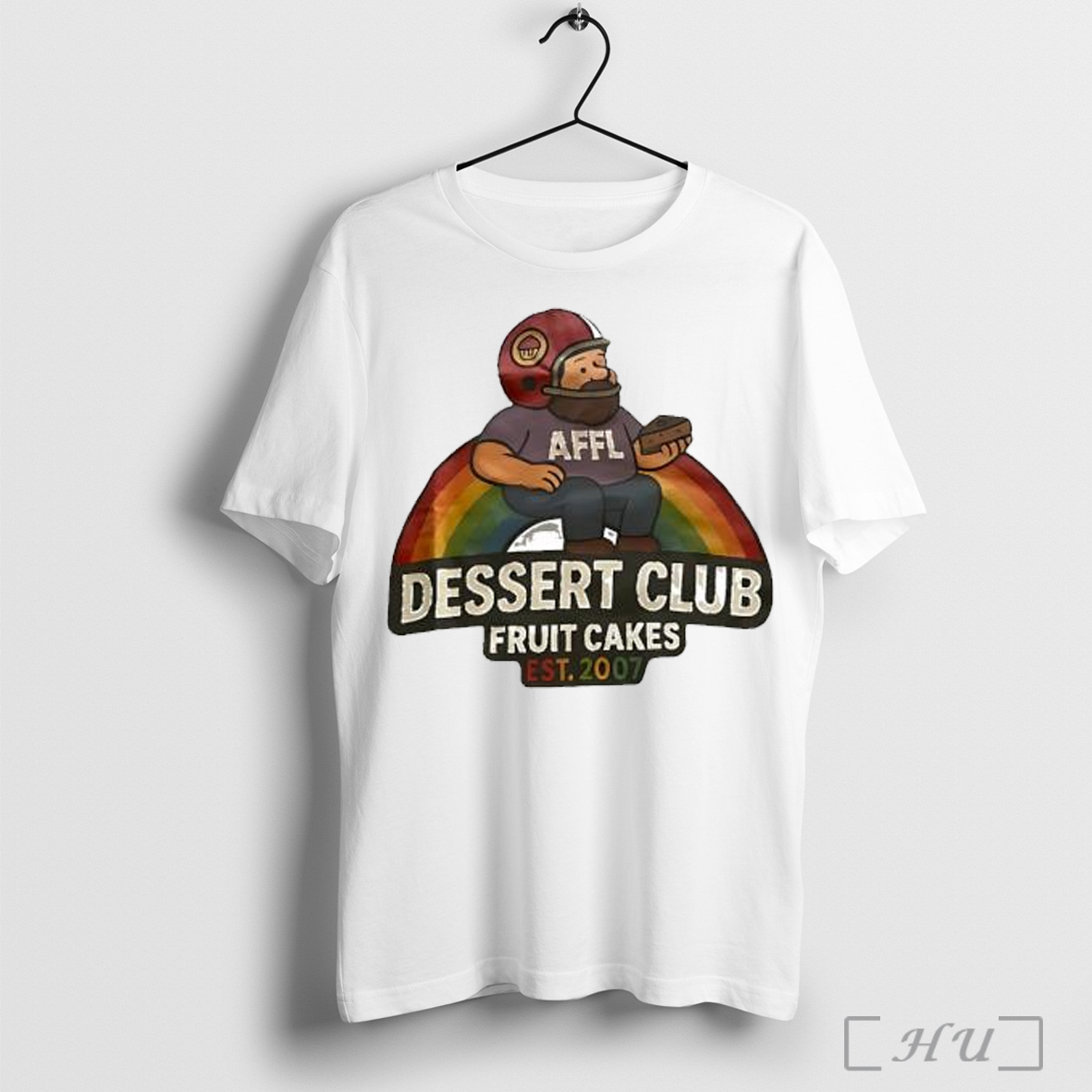 Officials Affl Dessert Club Fruit Cakes Est 2007 Rainbow Football Player T Shirt Sweatshirt