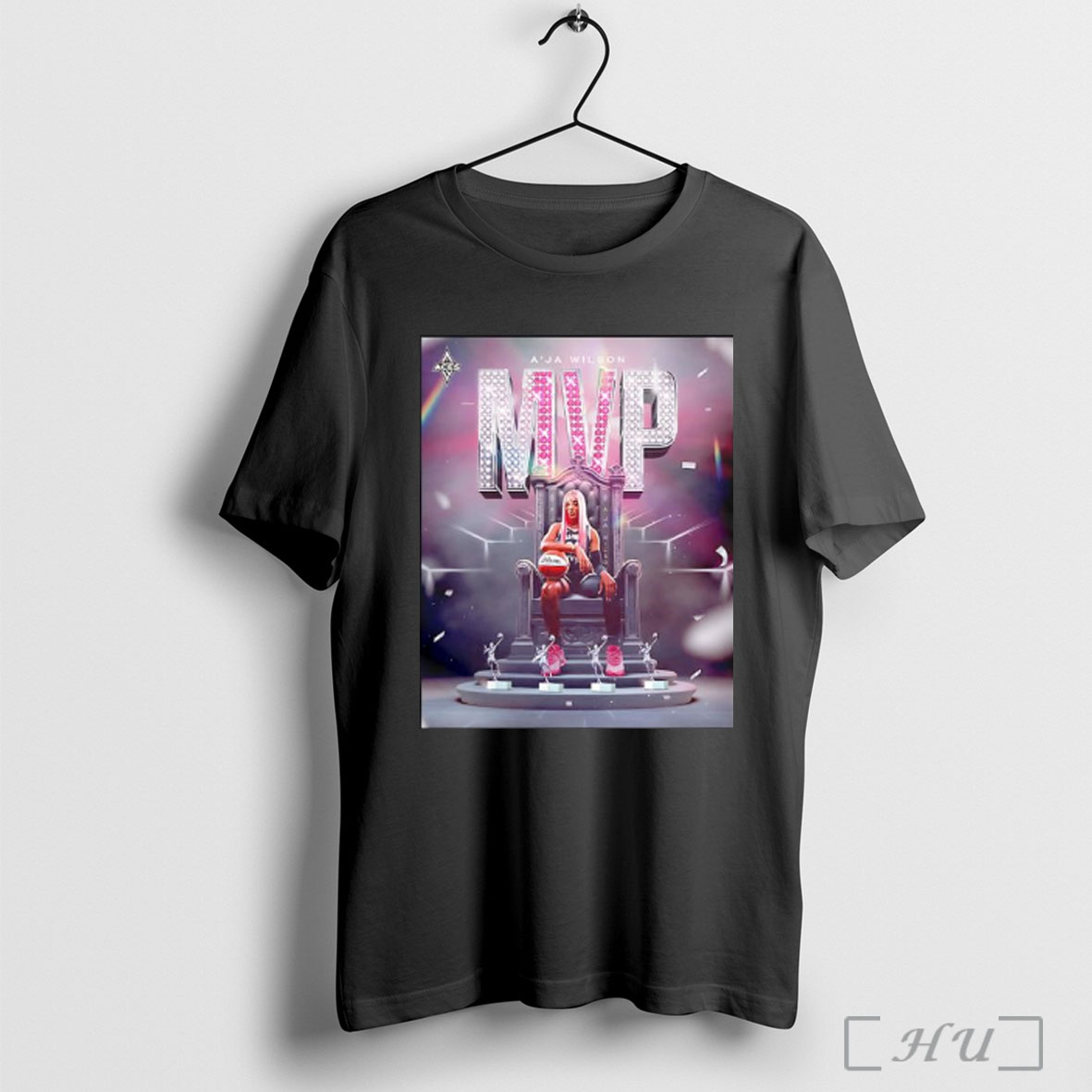 Officials Aja Wilson Las Vegas Aces Mvp Four Times Queen Graphic T Shirt Sweatshirt