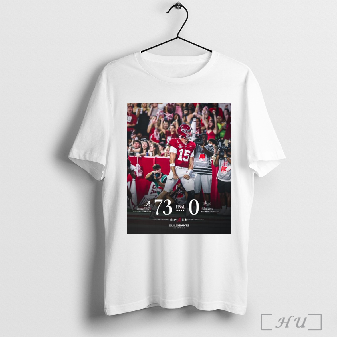 Officials Alabama Football Win Louisiana Monroe Final Score 73 0 Build Giants Alabama 06 09 2025 T Shirt Sweatshirt