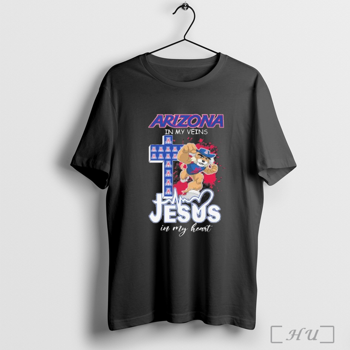 Officials Arizona Wildcats Mascot In My Veins Jesus In My Hear T Shirt Sweatshirt