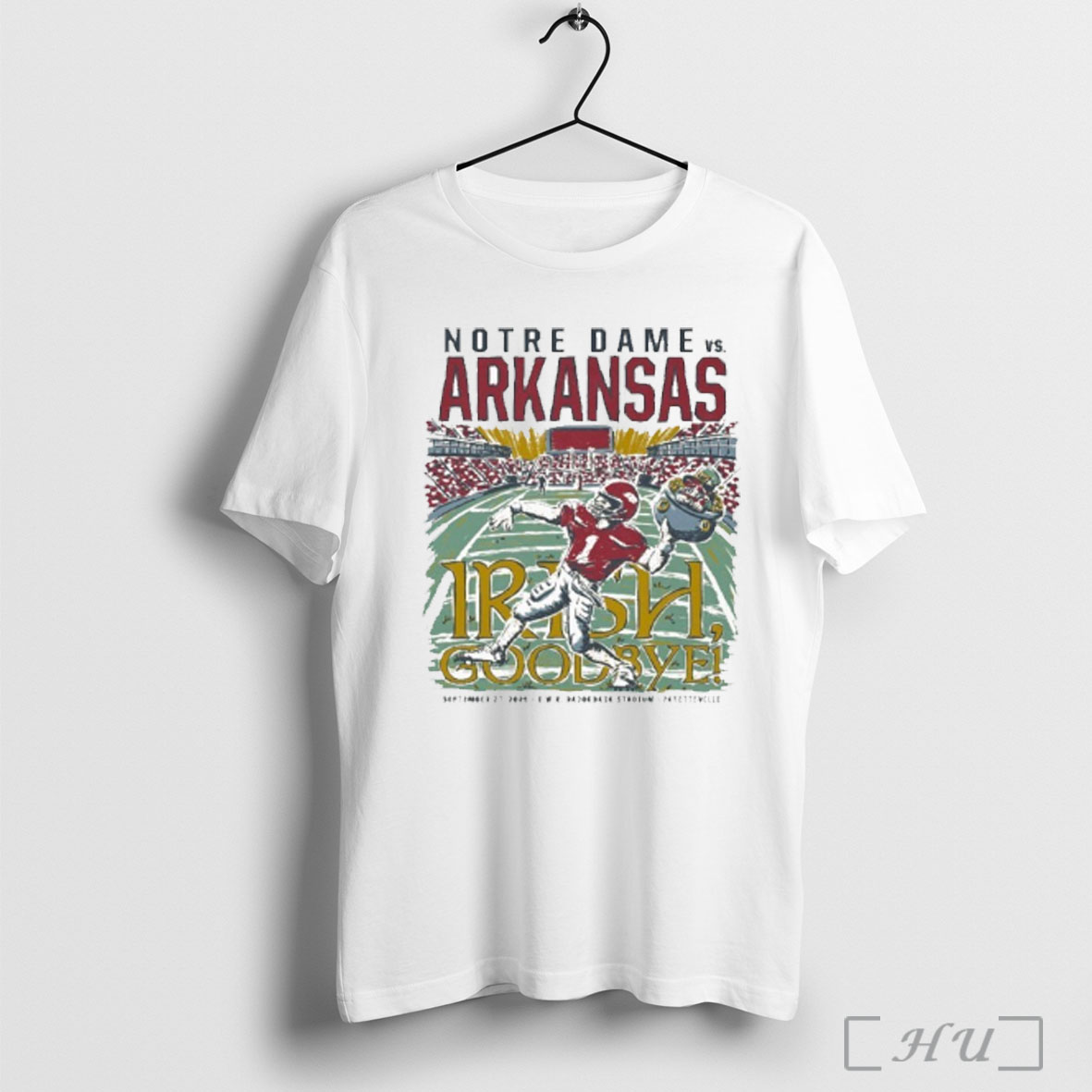 Officials Arkansas Vs Notre Dame Irish Goodbye Gameday 2025 T Shirt Sweatshirt