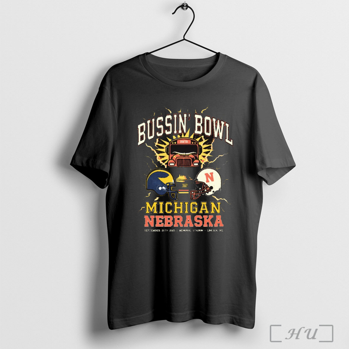 Officials Bussin Bowl Michigan Vs Nebraska September 20 2025 Memorial Stadium Lincoln Ne Helmet Clash T Shirt Sweatshirt
