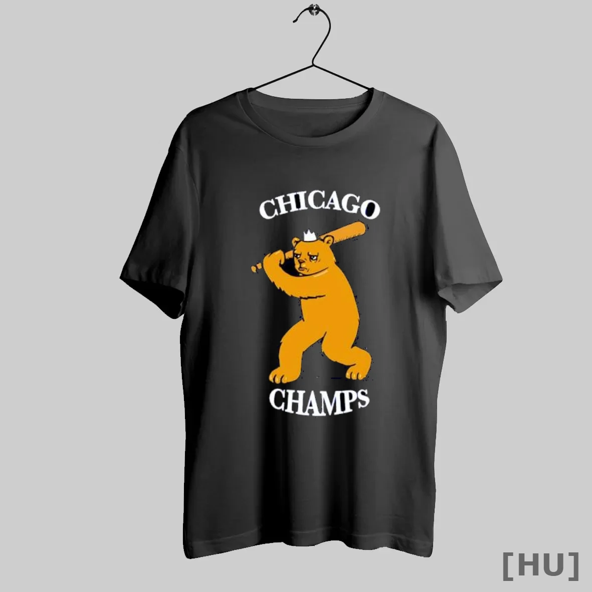 Officials Chicago Champs Bear With Crown Holding Baseball Bat T Shirt Sweatshirt