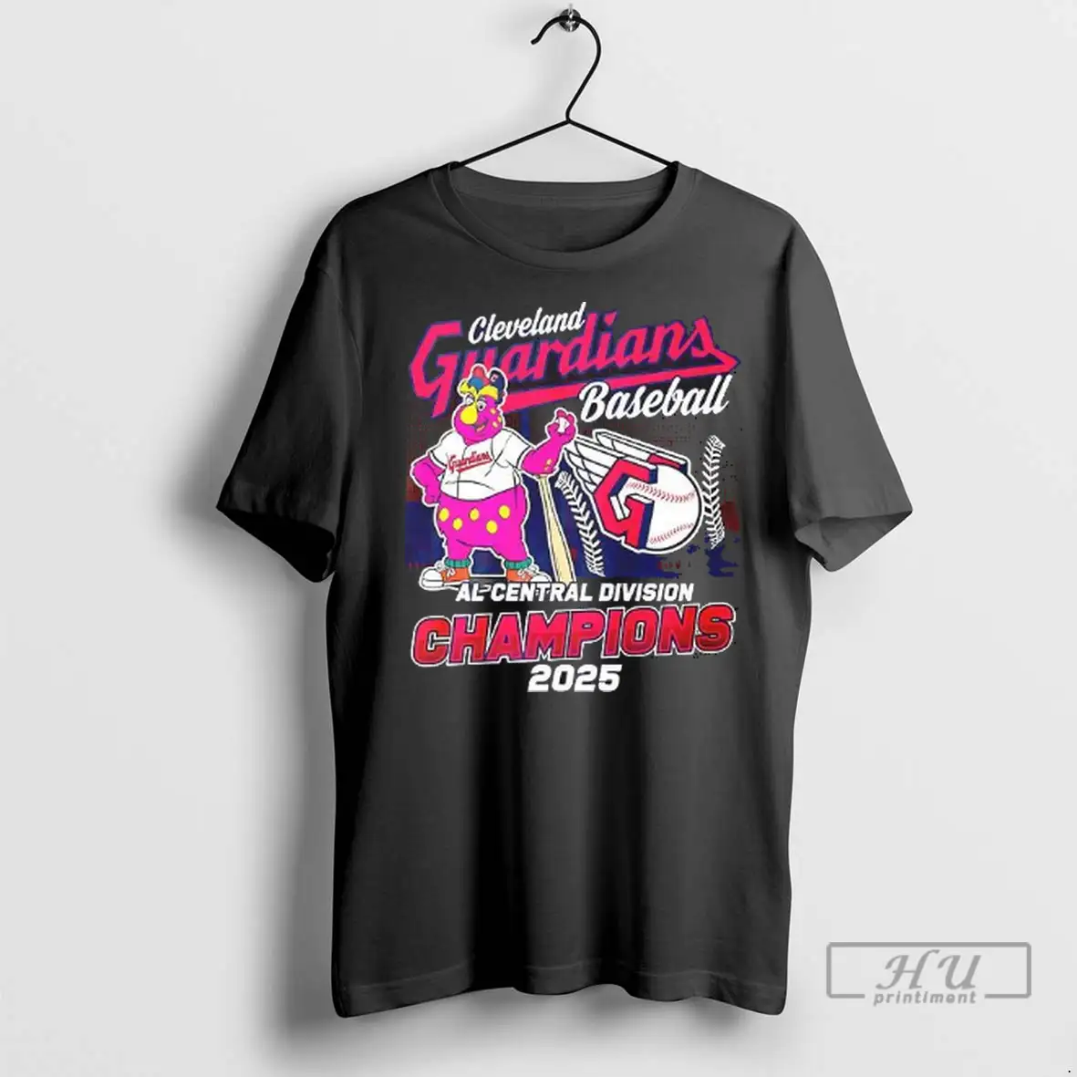 Officials Cleveland Guardians Baseball Al Central Division Champions 2025 Mascot T Shirts Sweatshirt
