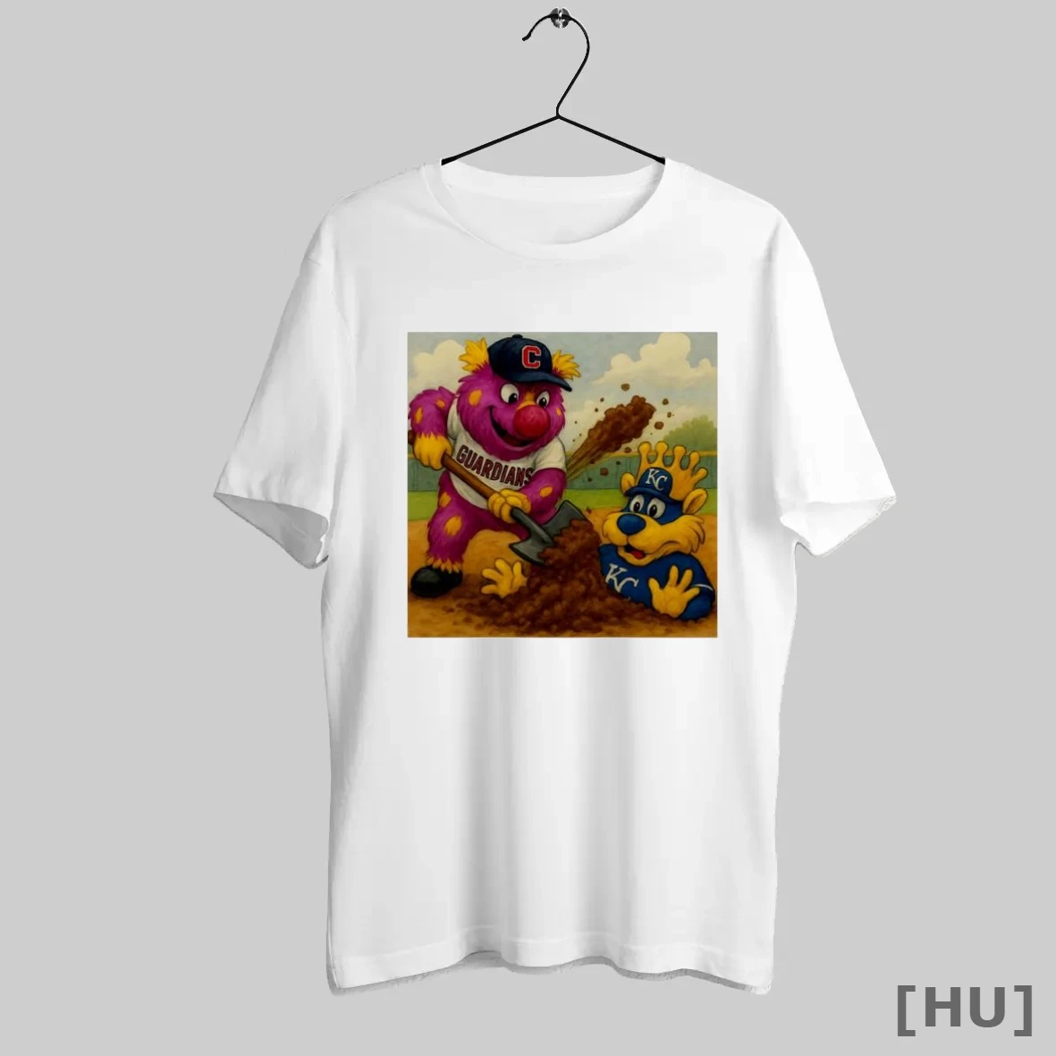 Officials Cleveland Guardians Vs Kansas City Royals Nfl Slider Overwhelm Sluggerrr Mascot T Shirt Sweatshirt