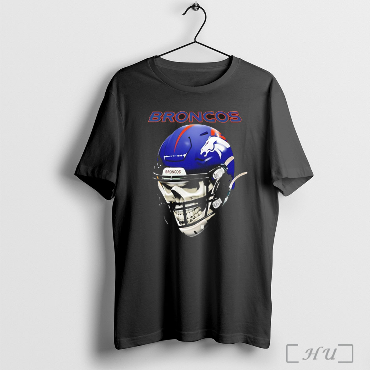 Officials Denver Broncos Skull Helmet T Shirt Sweatshirt