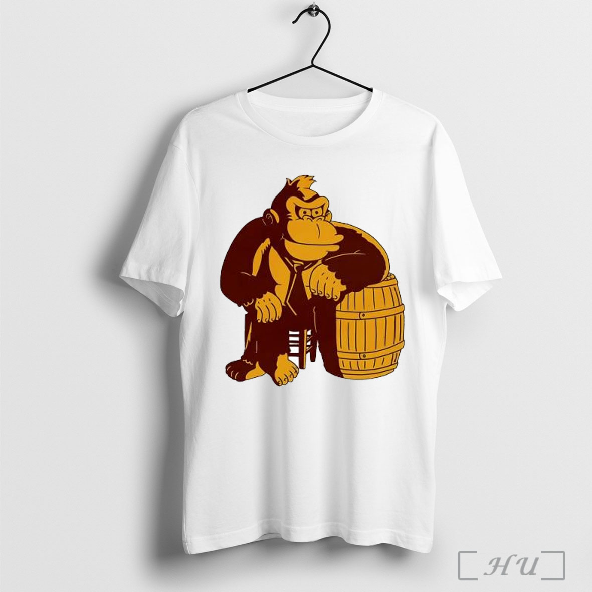 Officials Donkey Kong Gorilla Sitting On A Barrel Video Game Posters White T Shirt Sweatshirt