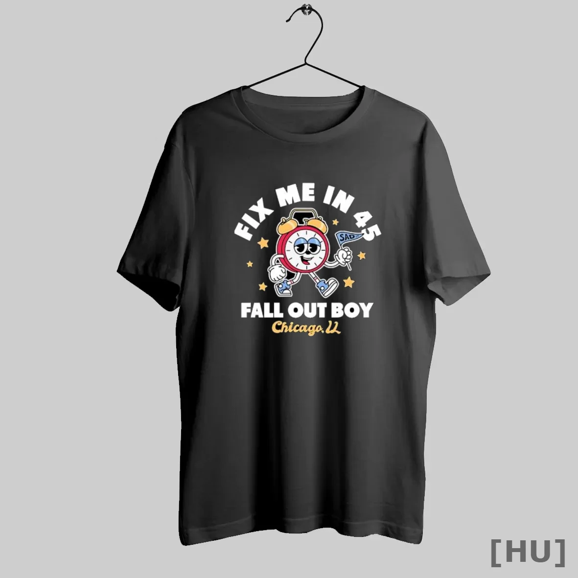 Officials Fall Out Boy Chicago Fix Me In 45 Alarm Clock S Black T Shirt Sweatshirt