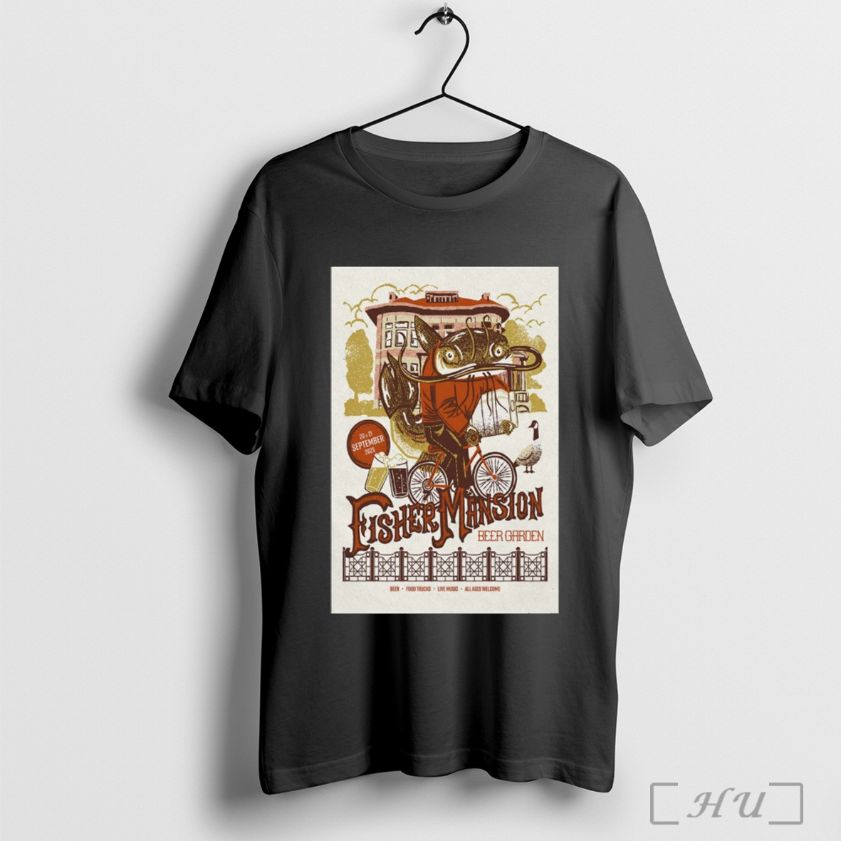 Officials Fisher Mansion Beer Garden 2025 Beer Food Trucks Live Music All Ages Welcome T Shirt Sweatshirt