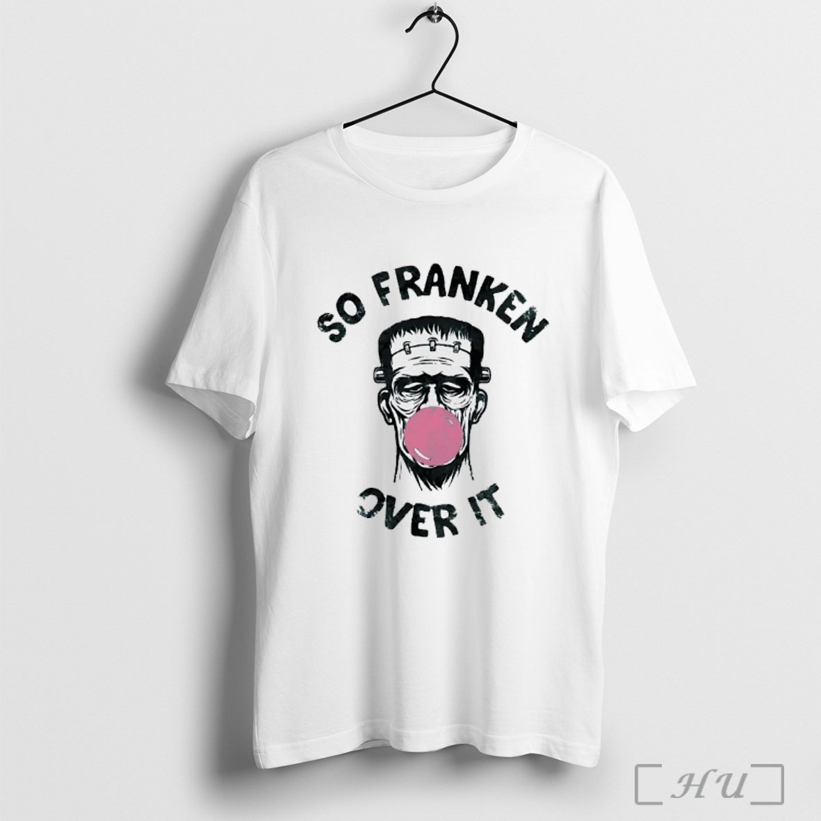 Officials Frankenstein Bubblegum So Franken Over It Halloween T Shirt Sweatshirt