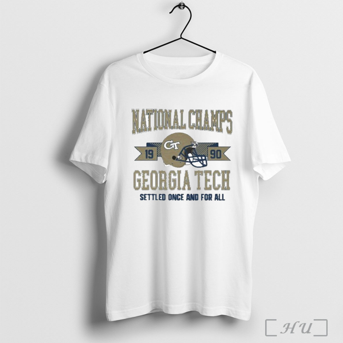 Officials Georgia Tech Football Yellow Jackets 1990 National Champs T Shirt Sweatshirt
