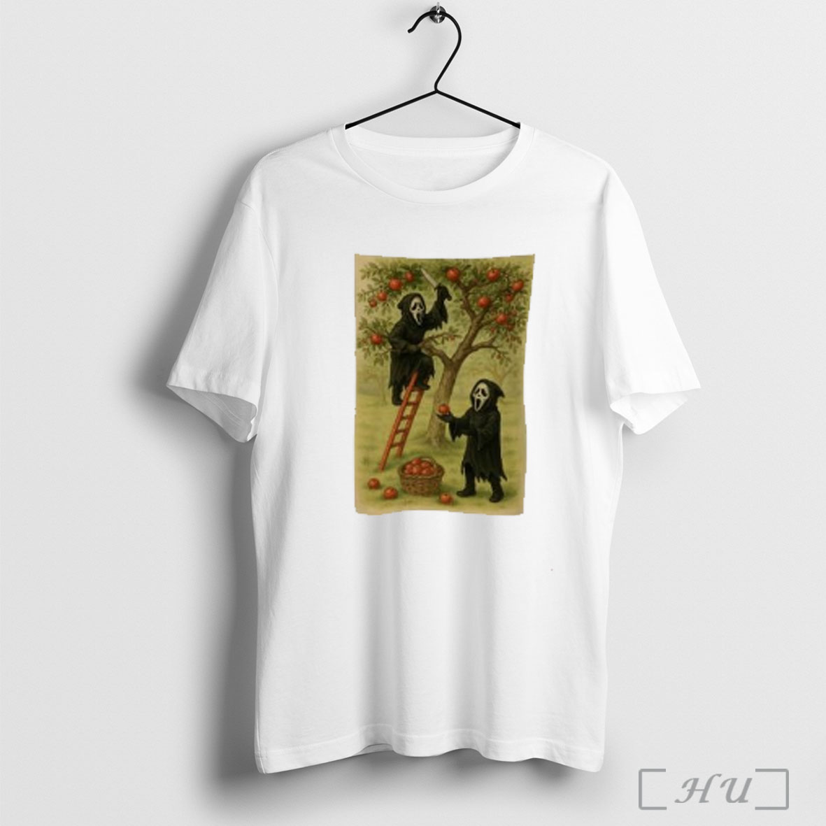 Officials Ghostface Apple Picking Halloween Graphic T Shirt Sweatshirt