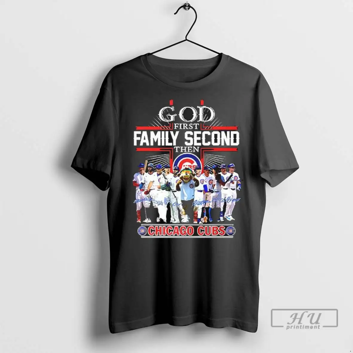 Officials God First Family Second Then Chicago Cubs Signature T Shirts Sweatshirt