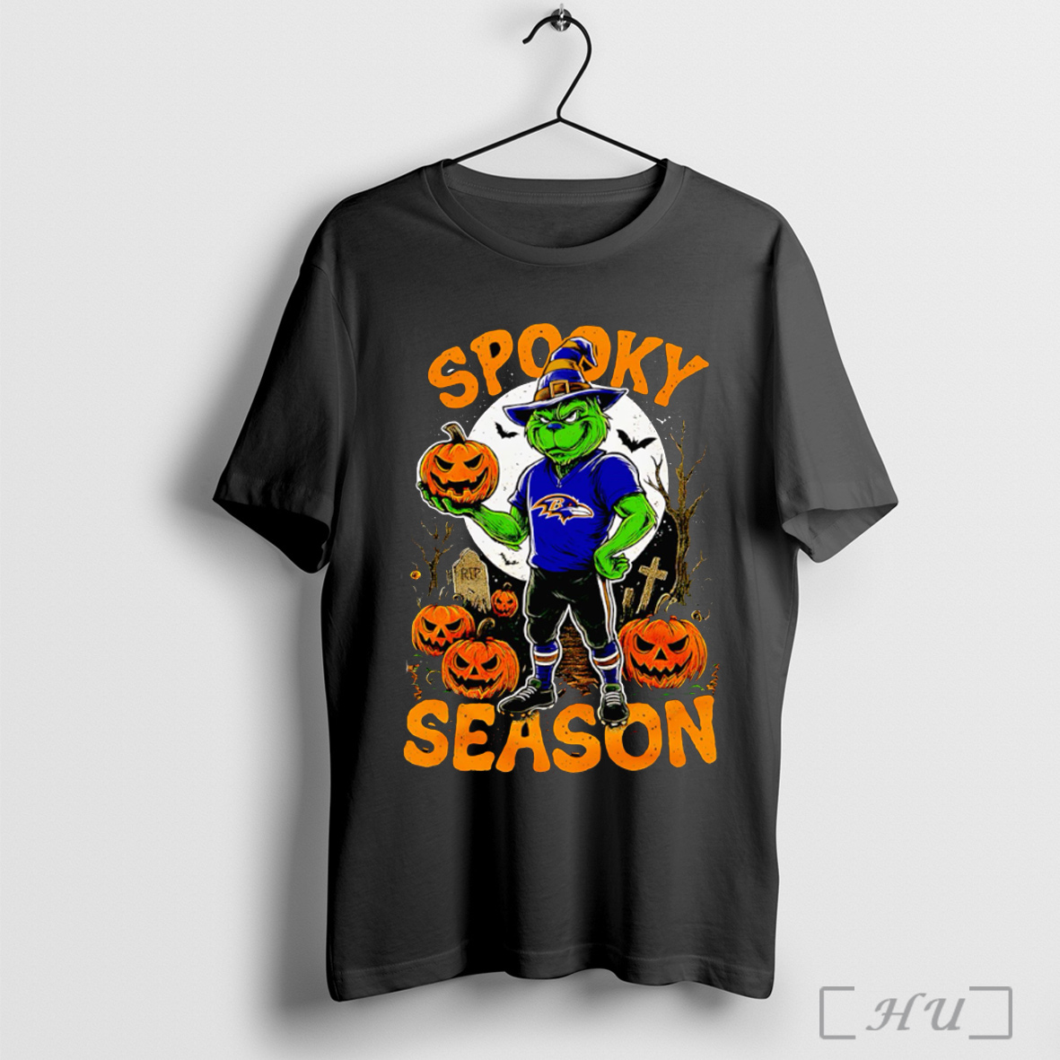 Officials Grinch Baltimore Ravens Nfl Spooky Season Halloween T Shirt Sweatshirt