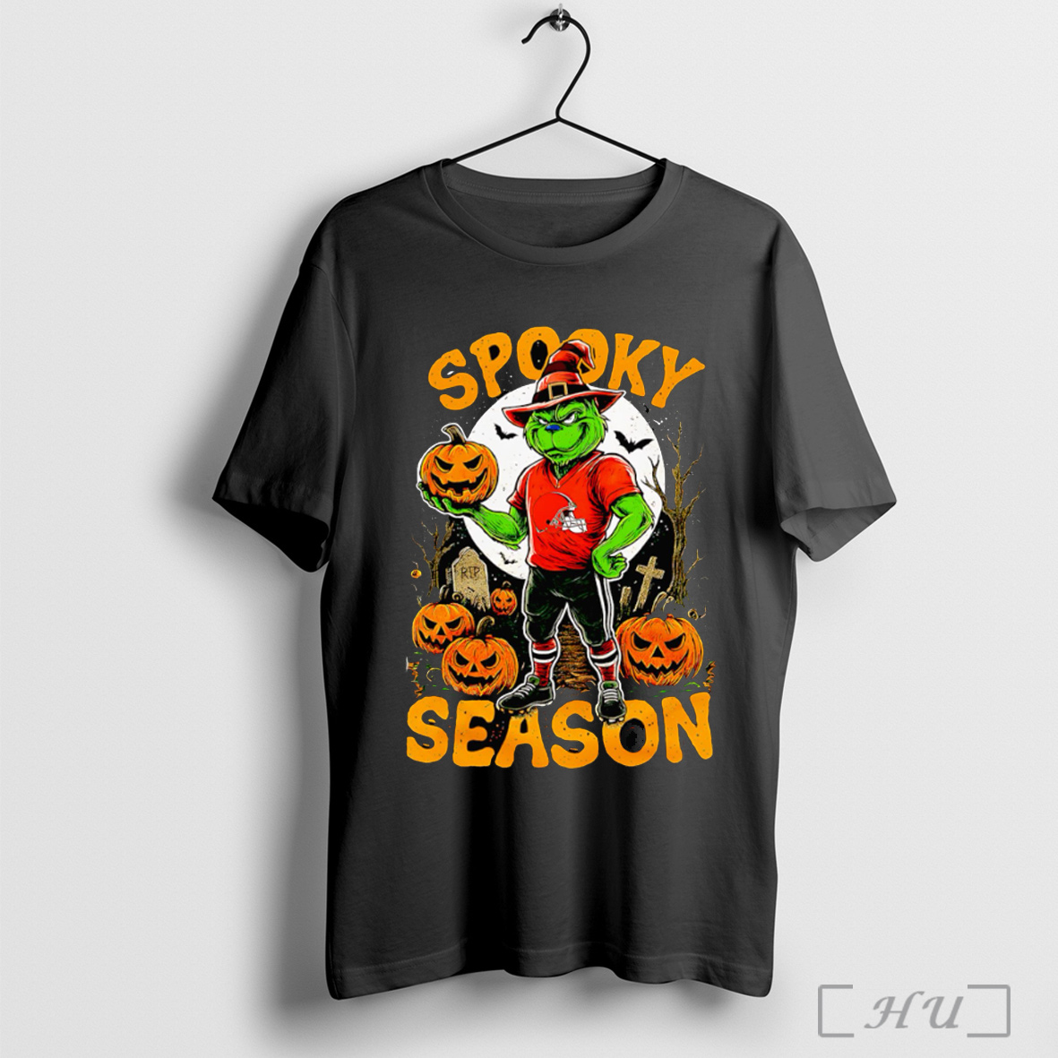 Officials Grinch Cleveland Browns Nfl Spooky Season Halloween T Shirt Sweatshirt