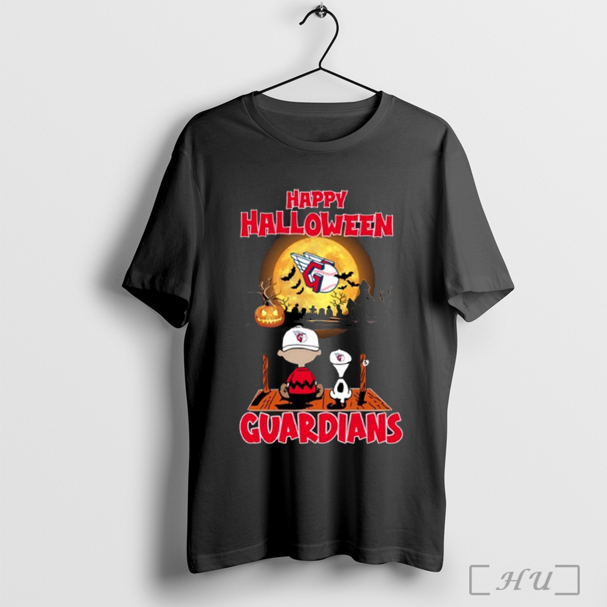 Officials Happy Halloween Cleveland Guardians X The Peanuts Snoopy And Charlie Brown T Shirt Sweatshirt