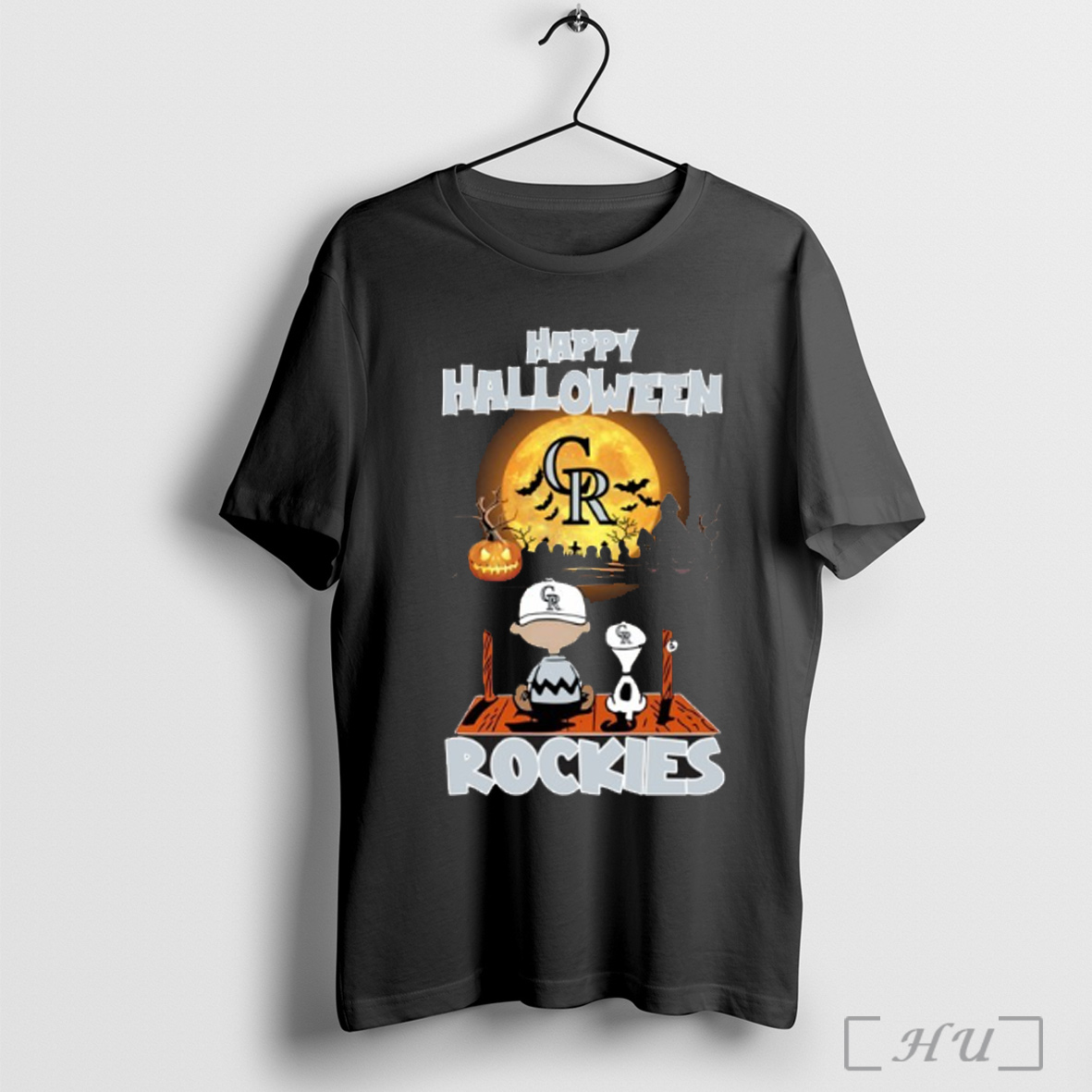 Officials Happy Halloween Colorado Rockies X The Peanuts Snoopy And Charlie Brown T Shirt Sweatshirt