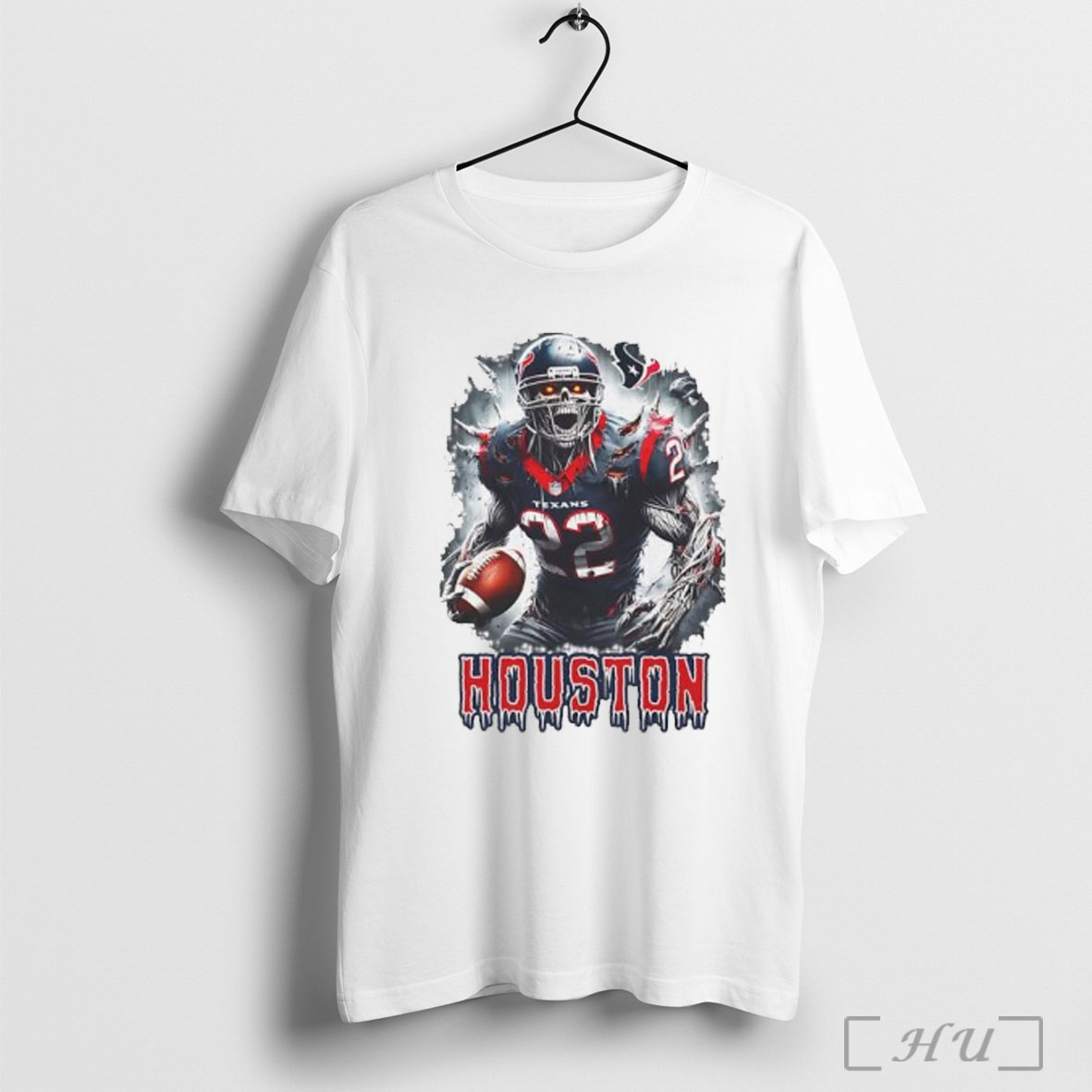 Officials Houston Texans Football Skeleton Horror T Shirt Sweatshirt