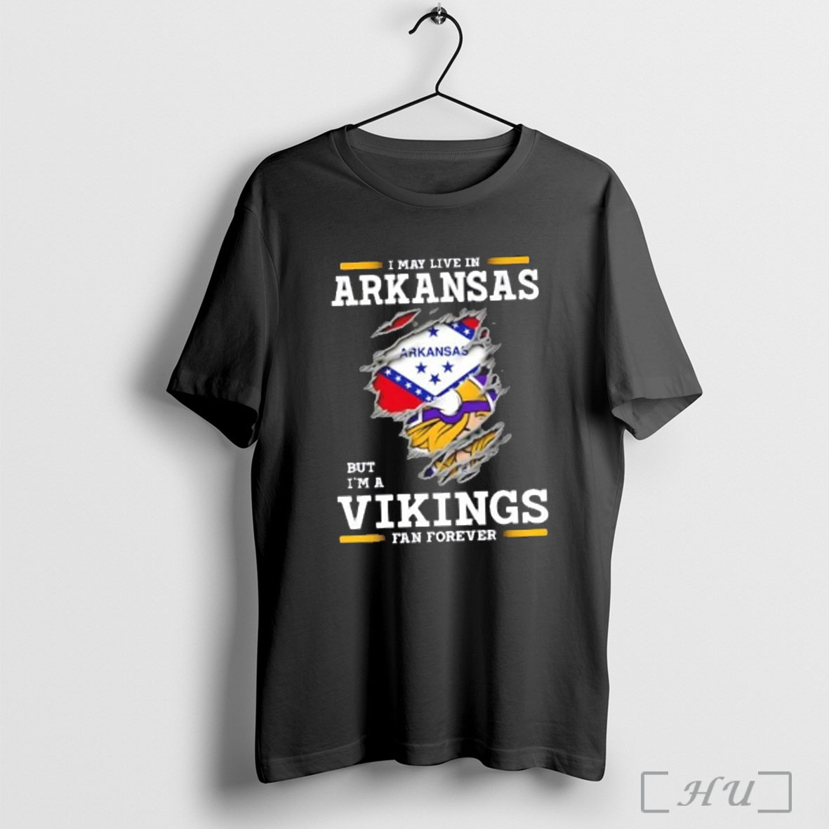 Officials I May Live In Arkansas But Im A Minnesota Vikings Fan Forever T Shirt Sweatshirt