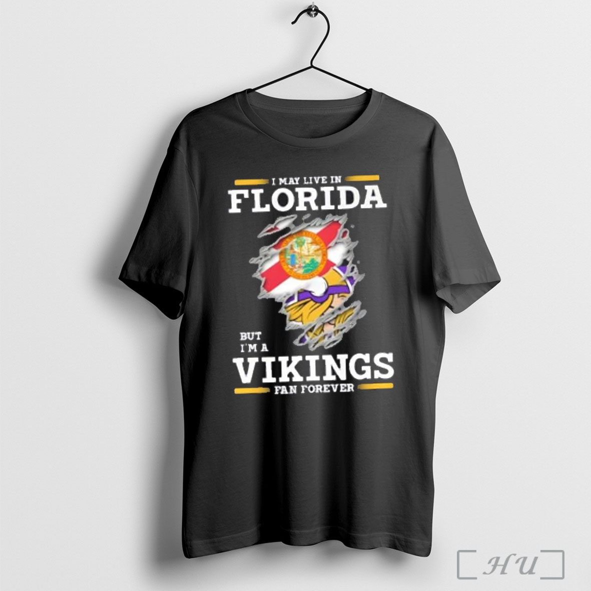 Officials I May Live In Florida But Im A Minnesota Vikings Fan Forever T Shirt Sweatshirt