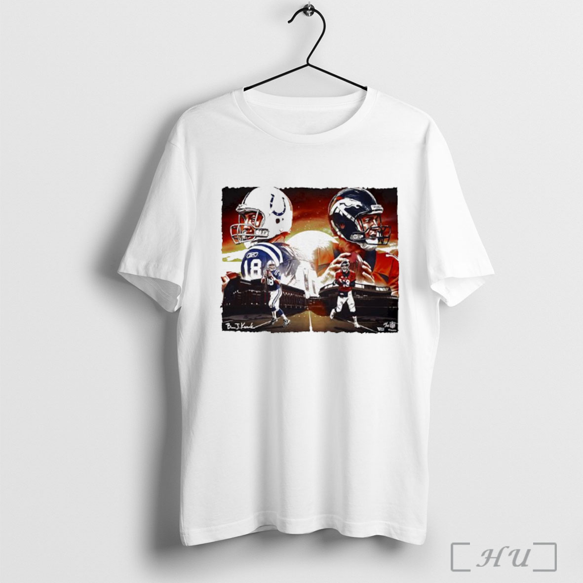 Officials Indianapolis Colts Vs Denver Broncos Nlf Peyton Manning Graphic T Shirt Sweatshirt