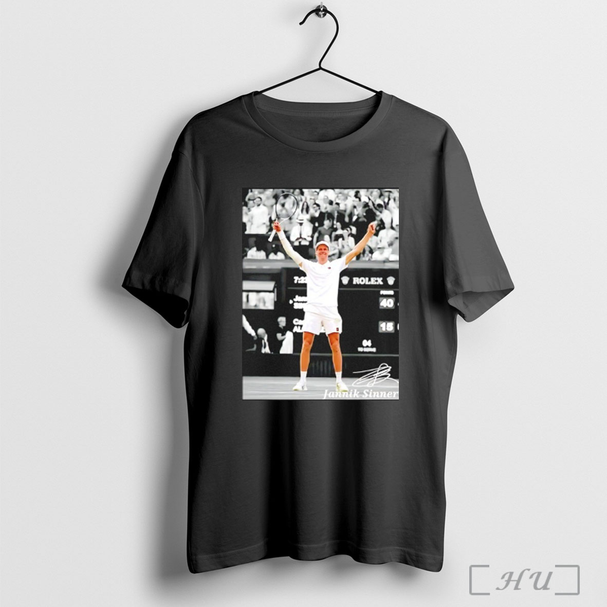 Officials Jannik Sinner Celebration Moment Signature Photo T Shirt Sweatshirt