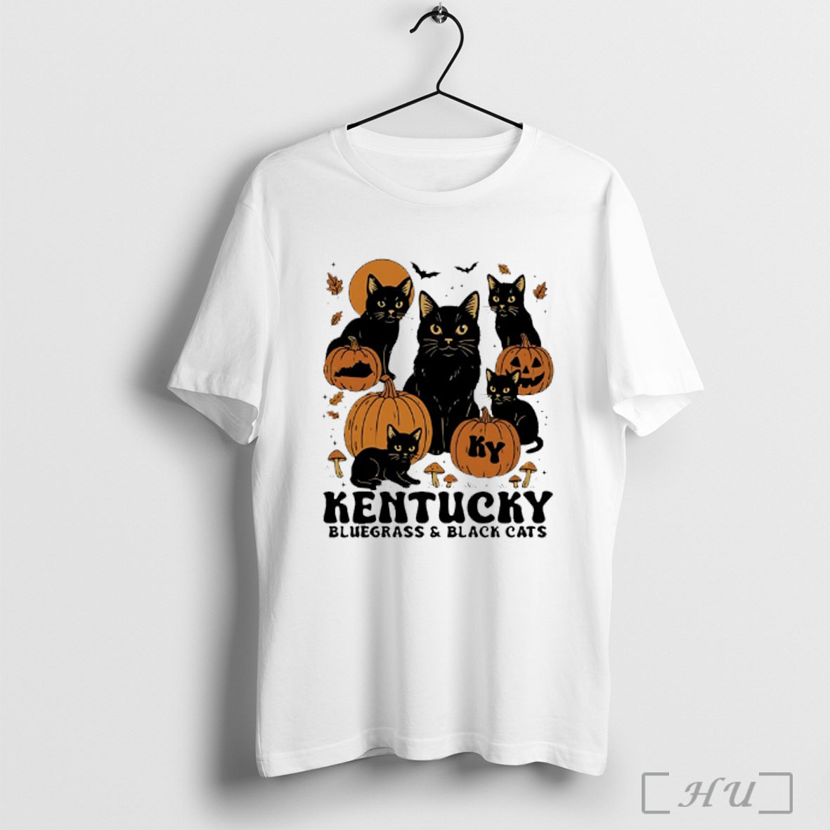 Officials Kentucky Bluegrass And Black Cats Halloween T Shirt Sweatshirt