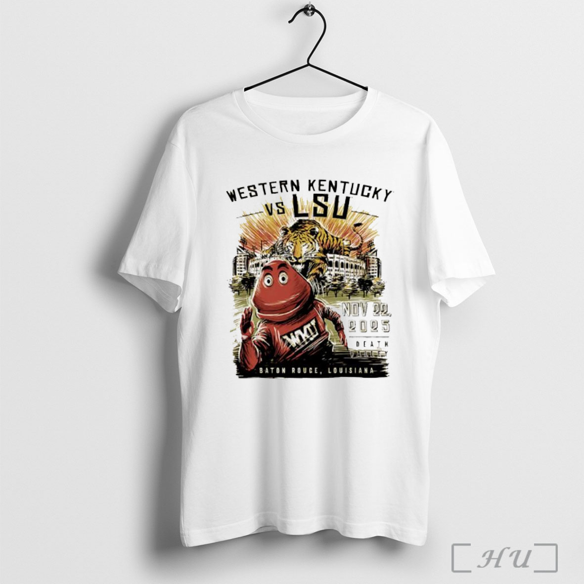 Officials Lsu Tigers Vs Western Kentucky Gameday 2025 Mascot T Shirt Sweatshirt