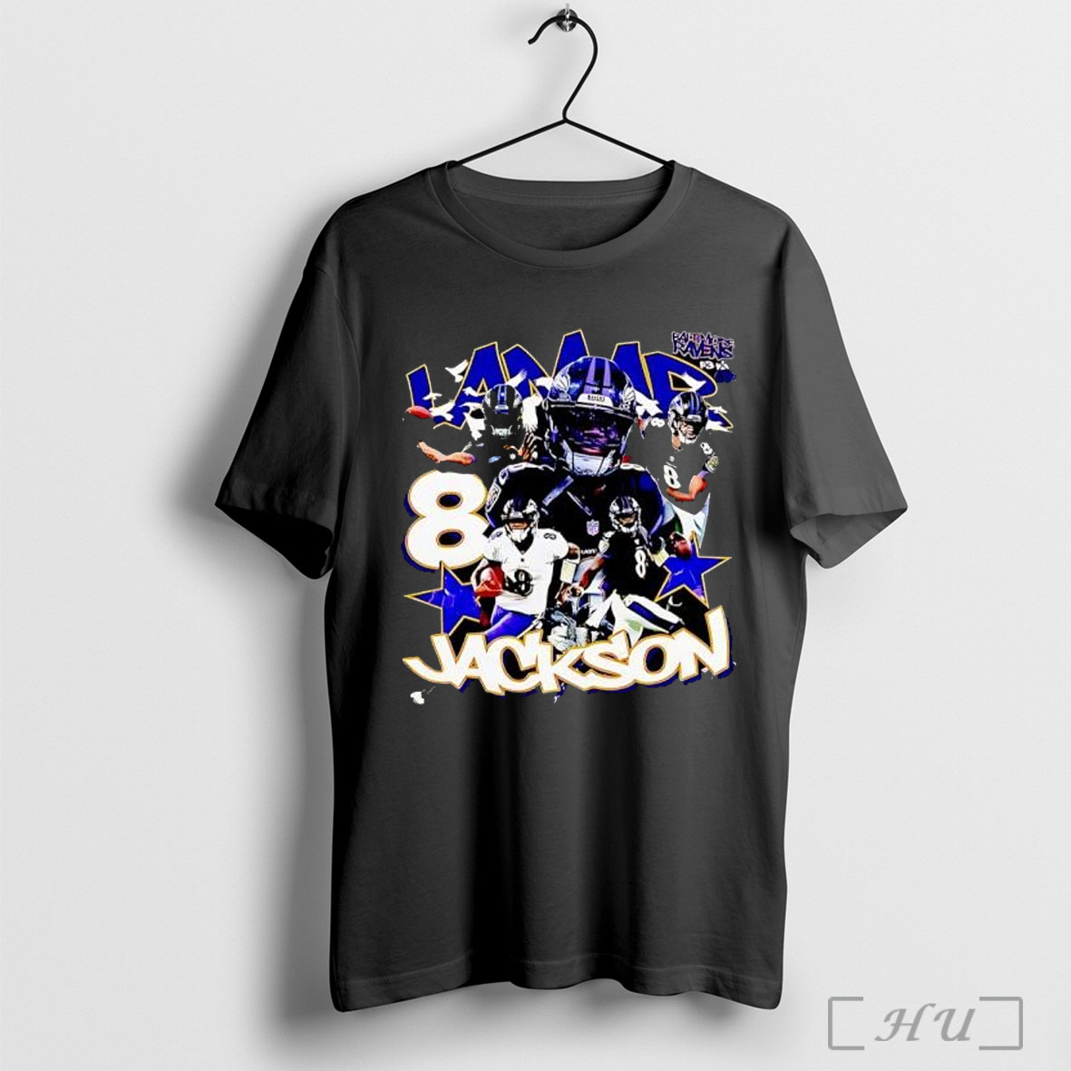 Officials Lamar Jackson 8 Baltimore Ravens Qb Collage Football Player T Shirt Sweatshirt