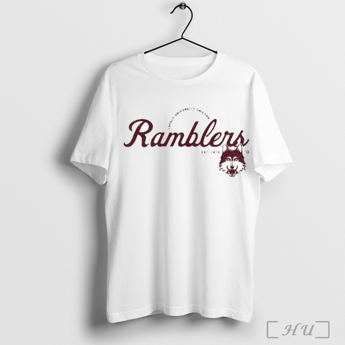 Officials Loyola University Chicago Ramblers Script Logo T Shirt Sweatshirt
