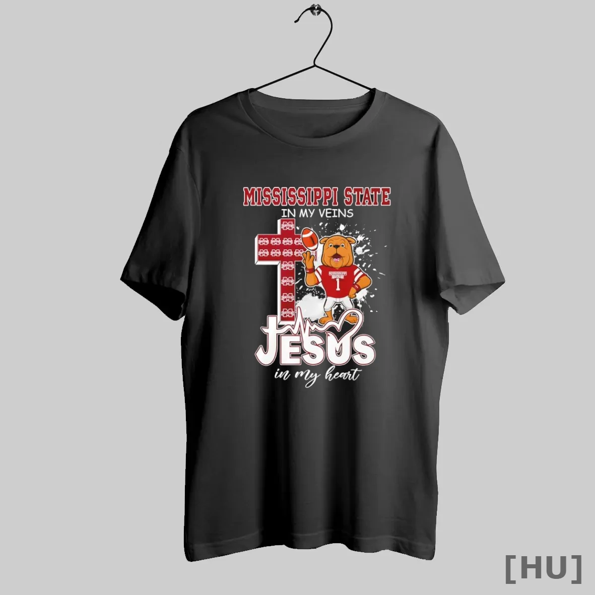 Officials Mississippi State In My Veins Jesus In My Heart Mascot T Shirt Sweatshirt