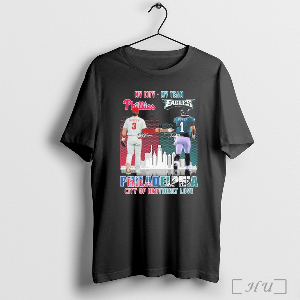 Officials My City My Team Phillies And Eagles City Of Brotherly Love T Shirt Sweatshirt