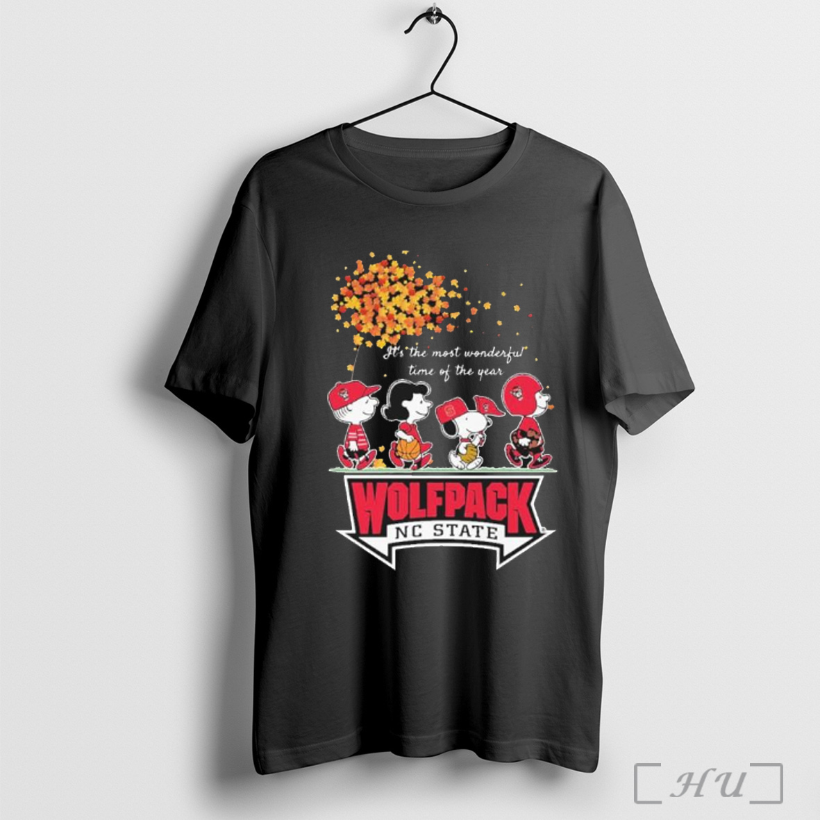 Officials Nc State Wolfpack And Peanuts Character Its The Most Wonderful Time Of The Year T Shirt Sweatshirt