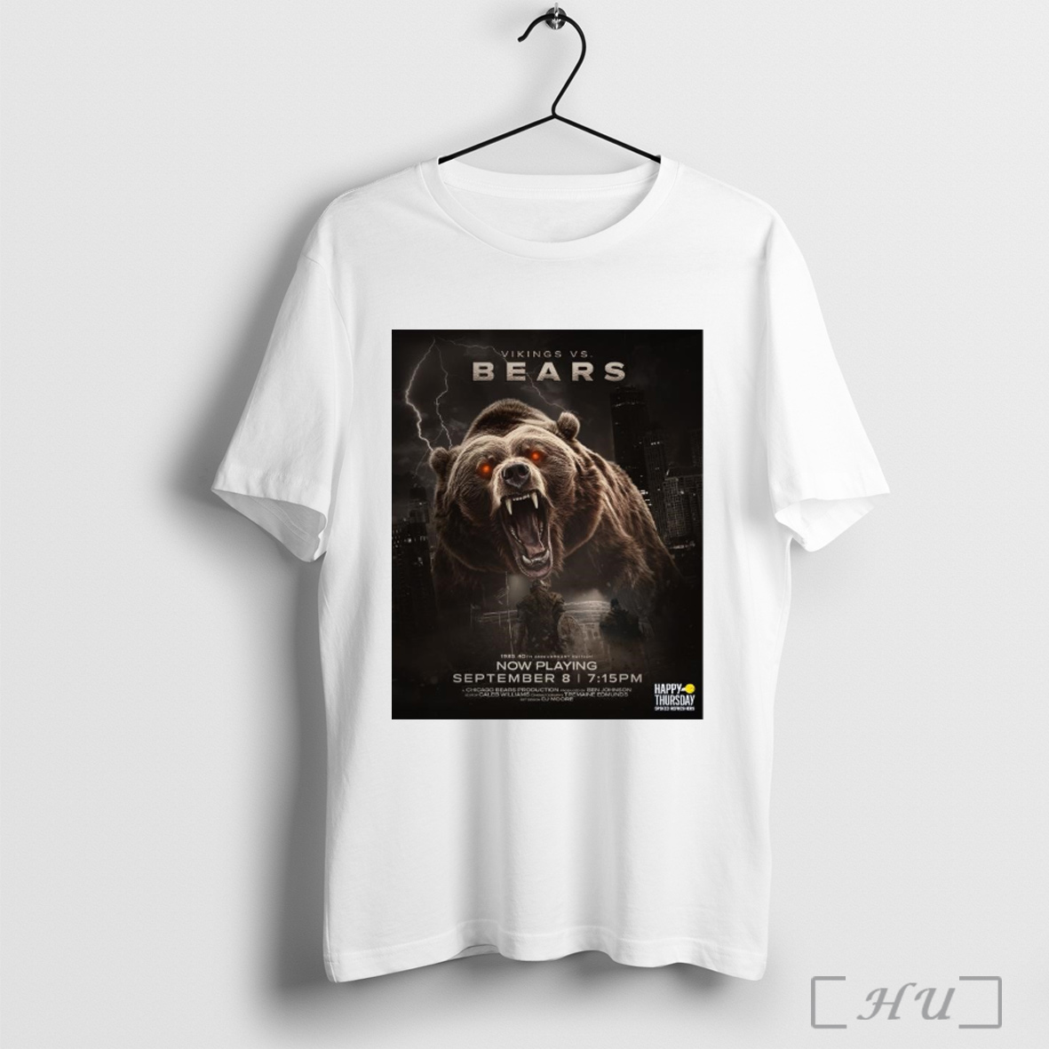 Officials Nfl Vikings Vs Bears 1985 40th Anniversary Edition Now Playing September 8 2025 Poster T Shirt Sweatshirt