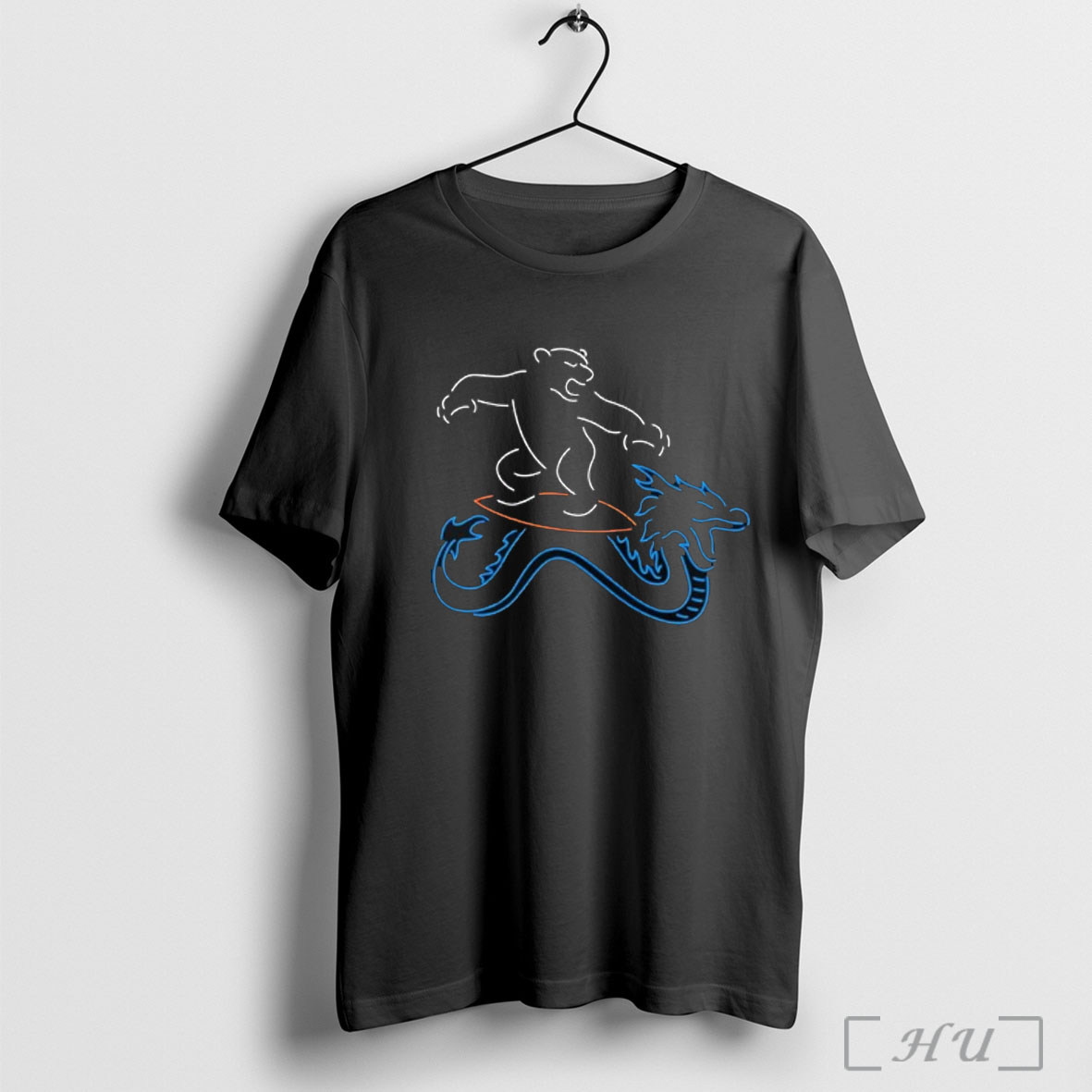 Officials Neon Surfing Polar Beart On Dragons Back New York Mets T Shirt Sweatshirt