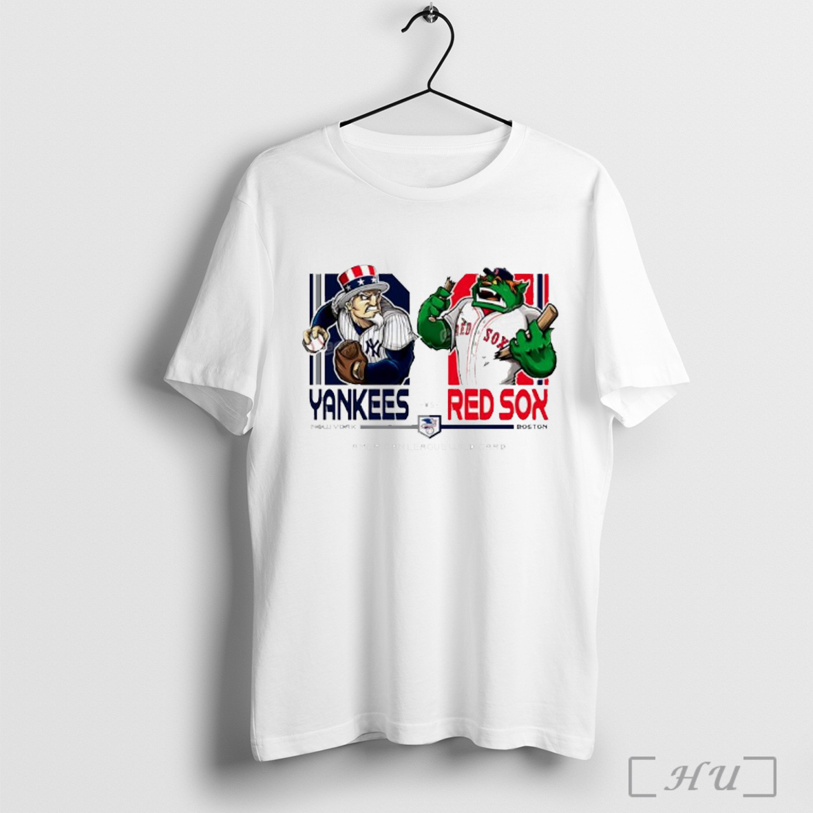 Officials New York Yankess Vs Boston Red Sox American Leaguewild Card Mascot T Shirt Sweatshirt