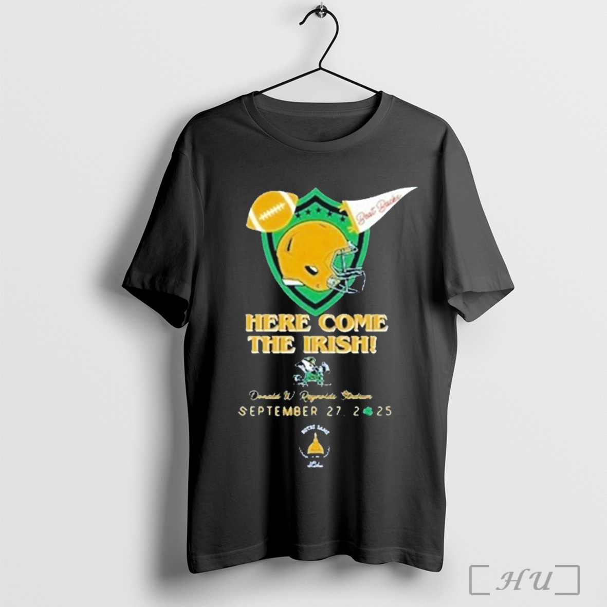 Officials Notre Dame Fighting Irish Here Come The Irish Game Day 2025 T Shirt Sweatshirt