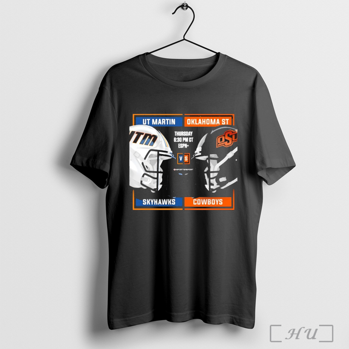 Officials Oklahoma State Cowboys Vs Ut Martin Skyhawks 2025 Gameday Football Matchup T Shirt Sweatshirt
