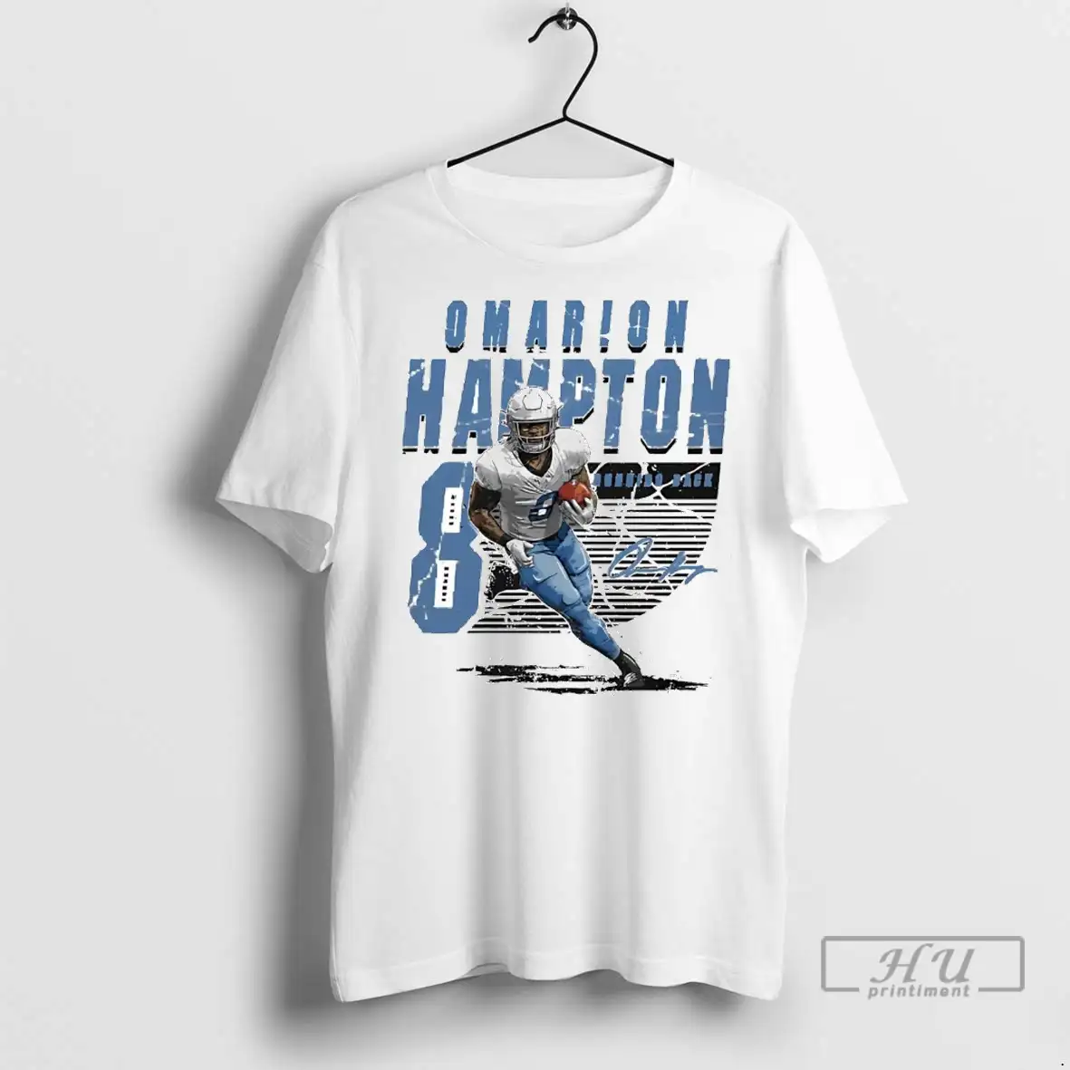Officials Omarion Hampton Running Back Signature Los Angeles Chargers T Shirts Sweatshirt