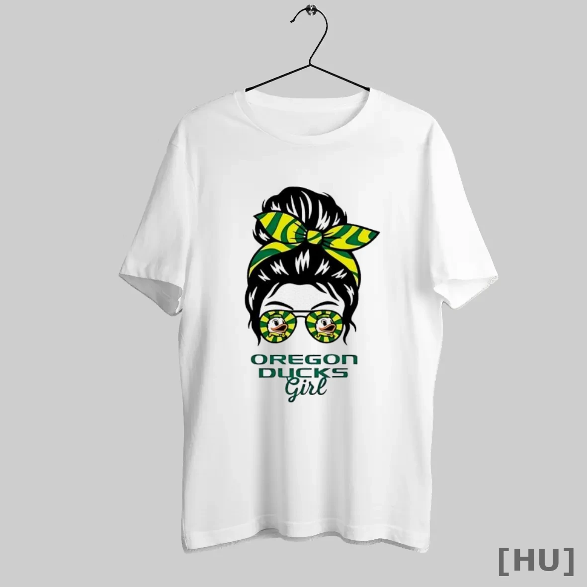 Officials Oregon Ducks Girl Messy Bun Glasses T Shirt Sweatshirt