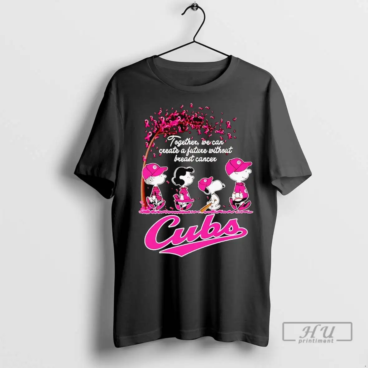 Officials Peanuts Cubs Together We Can Create A Future Without Breast Cancer T Shirts Sweatshirt
