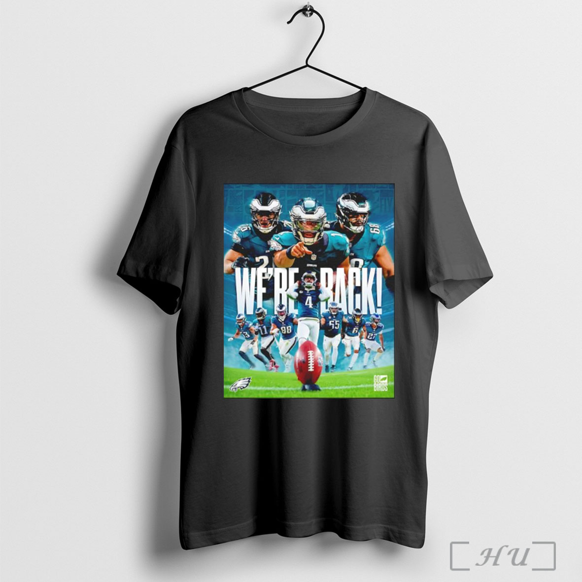 Officials Philadelphia Eaglethe We Are Back Football Player Collage T Shirt Sweatshirt