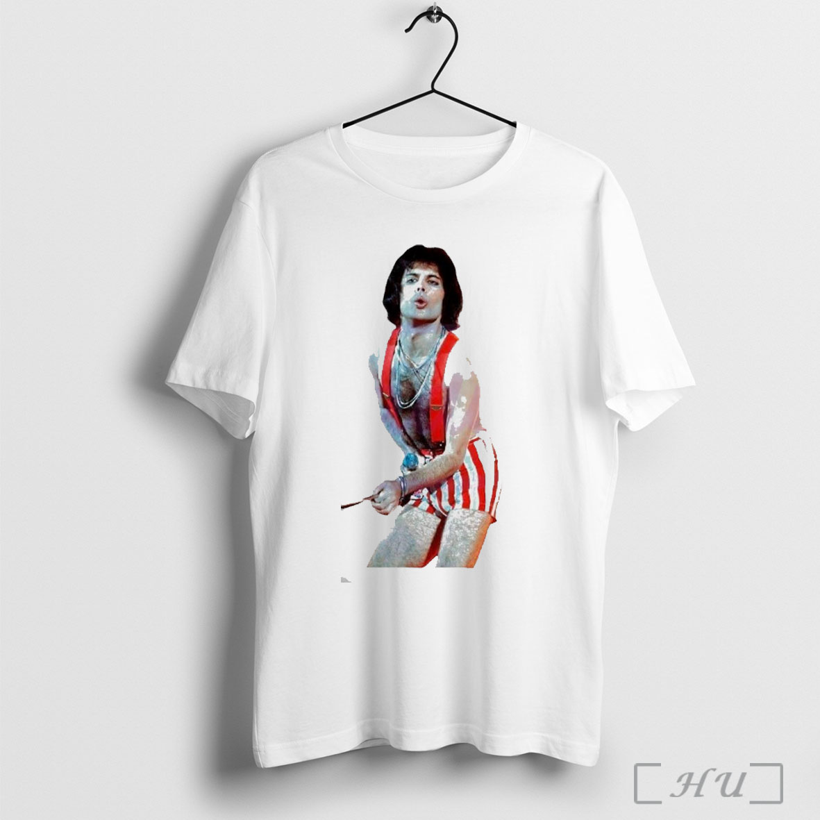 Officials Queen Freddie Mercury Red And White Striped Shorts Concert Outfit Vintage T Shirt Sweatshirt
