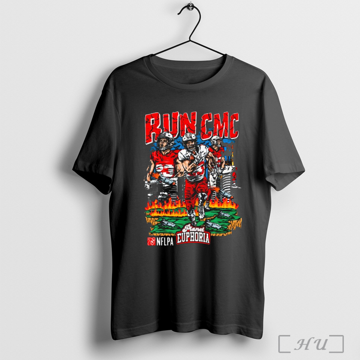 Officials Run Cmc Christian Mccaffrey San Francisco 49ers Nfl Football Planet Euphoria Art T Shirt Sweatshirt
