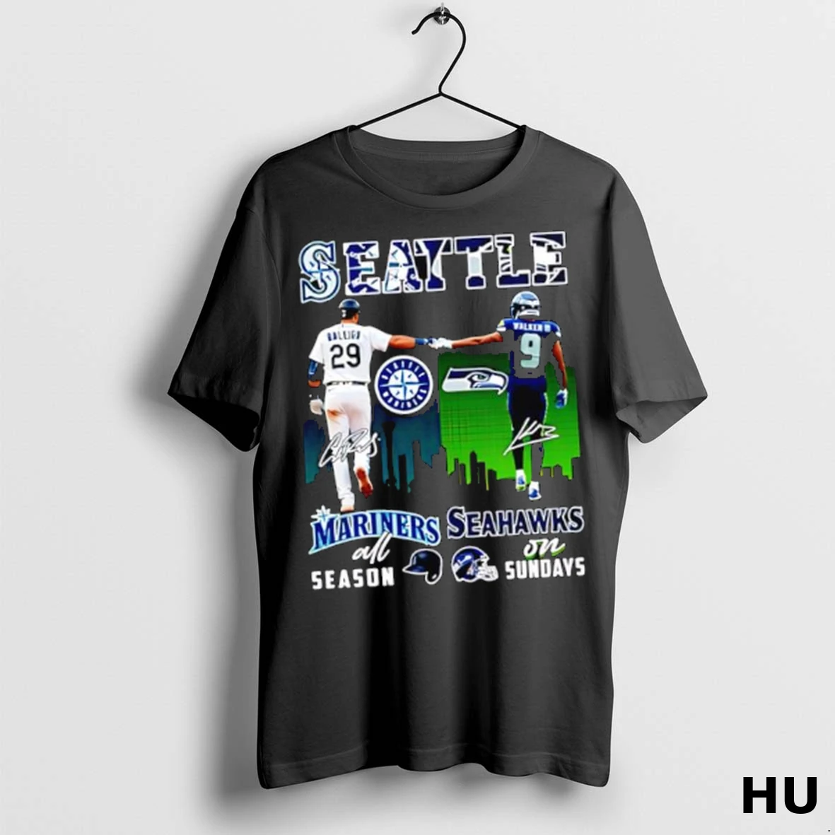 Officials Seattle Mariners All Season And The Seattle Seahawks On Sundays Signatures T Shirt Sweatshirt